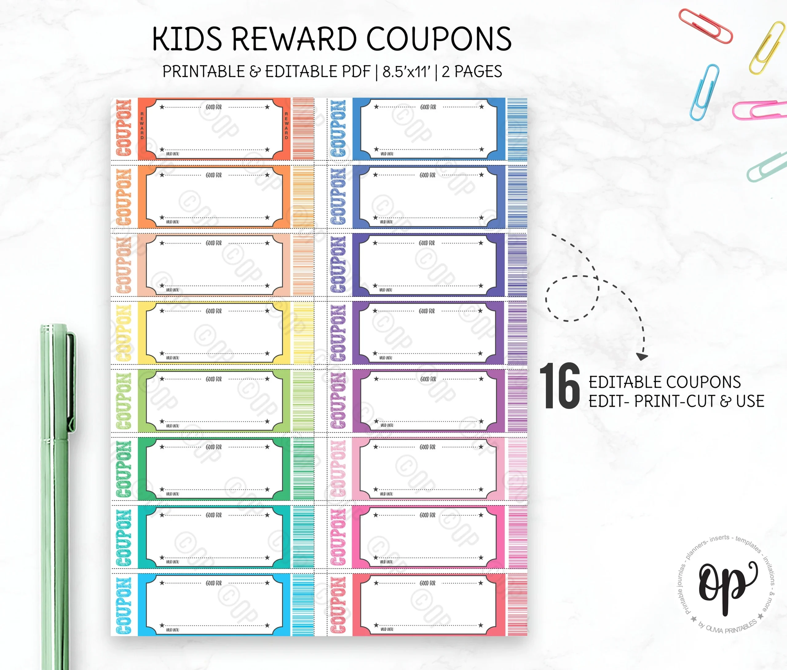 Buy Editable Reward Coupons Printable Reward Tickets For Boys 