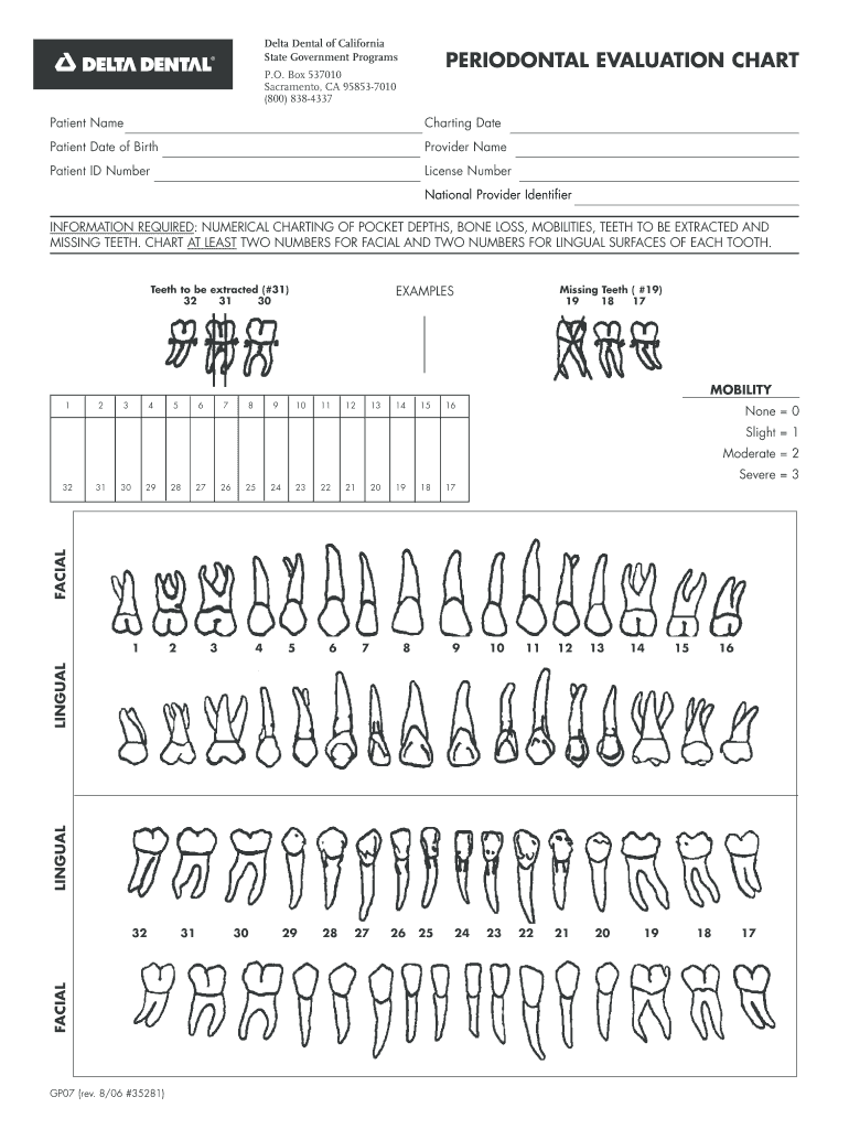 CA Delta Dental GP07 Form Fill Online Printable Fillable 