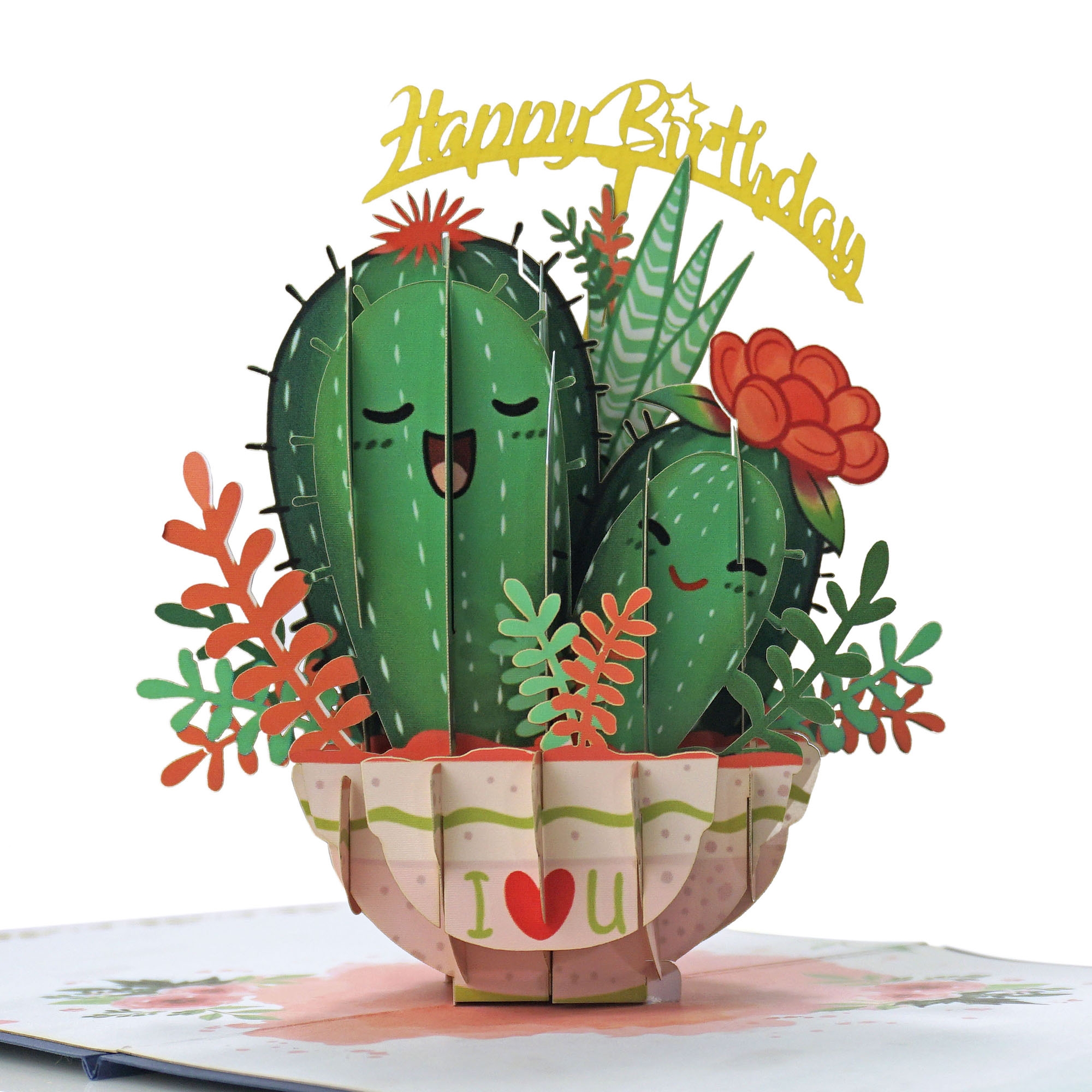 Blank Printable Cactus Birthday Card