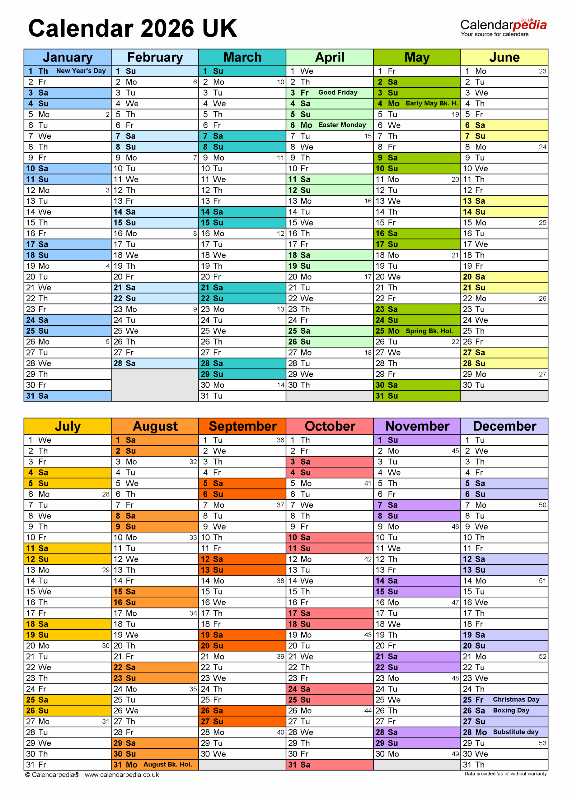 2026-27 Free Printable Blank Calendar