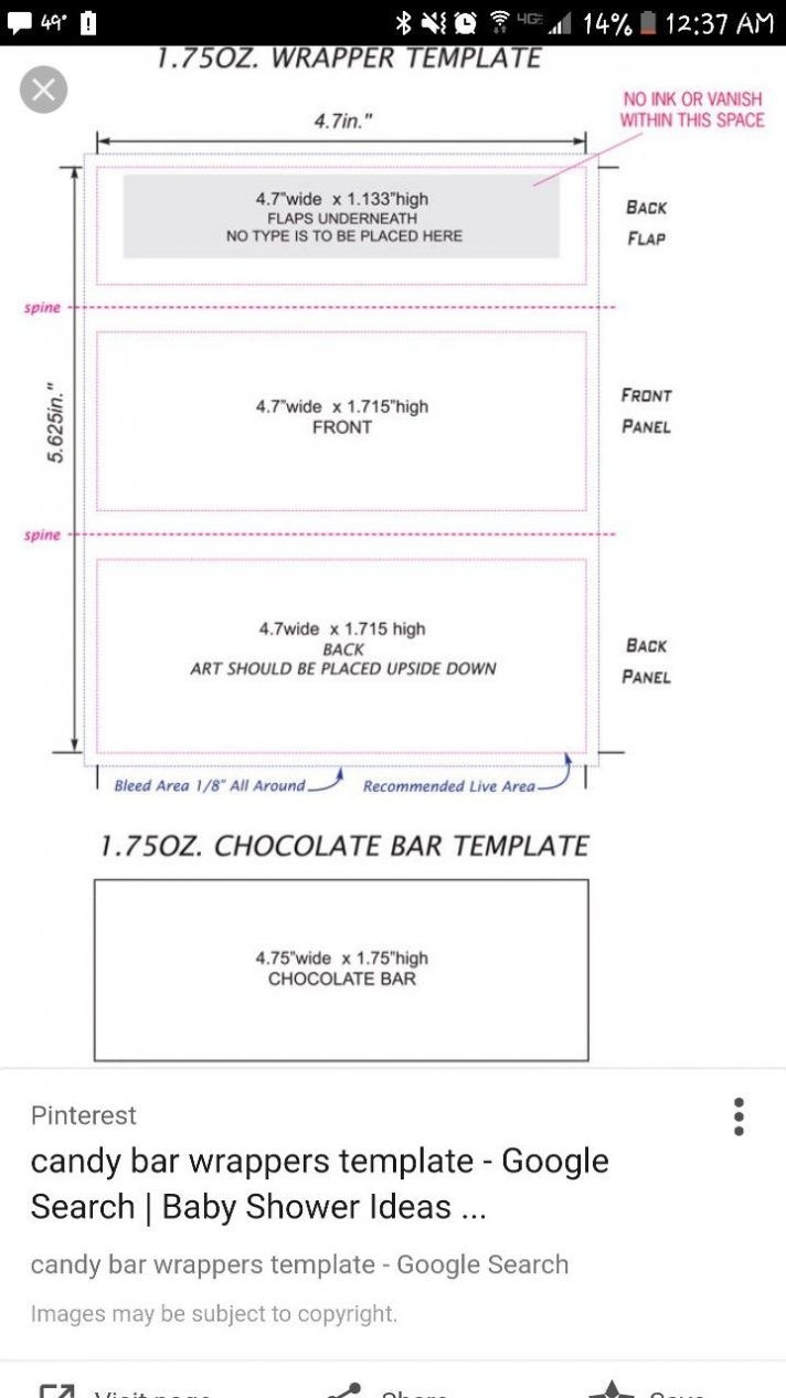 Printable Blank Candy Bar Wrapper