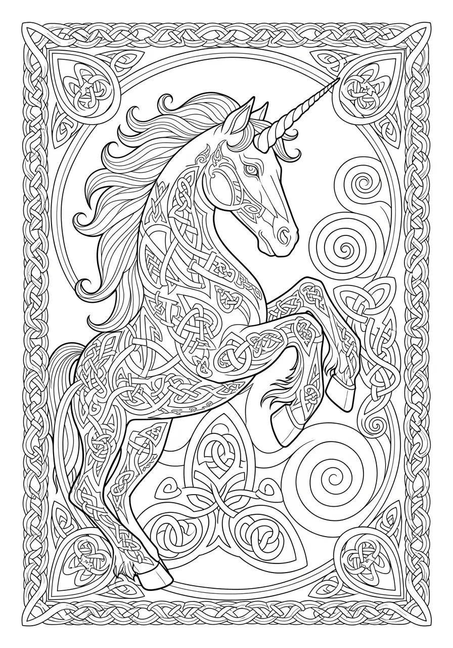 Cartoon Unicorn Coloring Pages Free PDF Printables Ink Unicorn