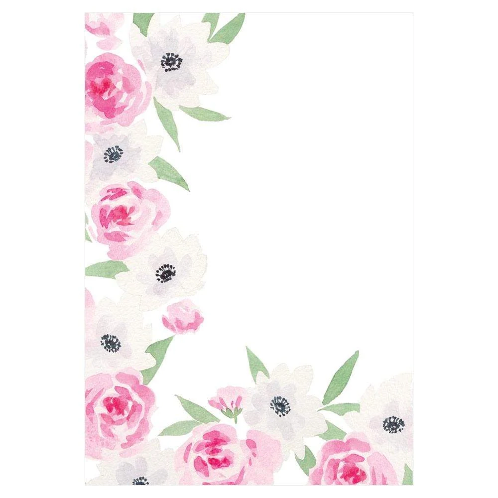 Caspari Flora Flora Invitations 8 Blank Invitations amp 8 