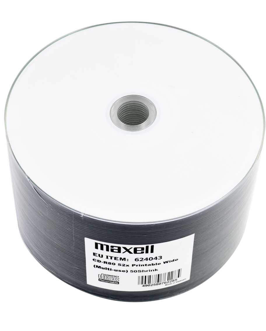 CD R 80 Printable 50 Pack Shrink Maxell