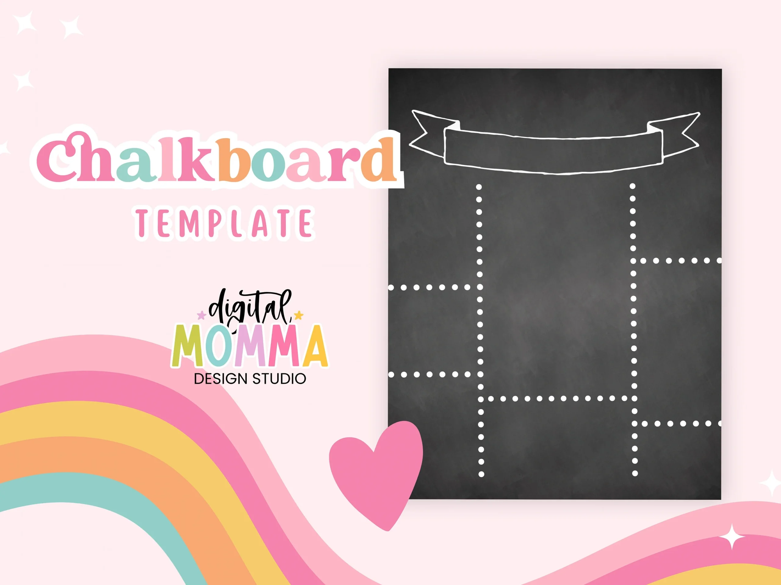 Chalkboard Template Etsy