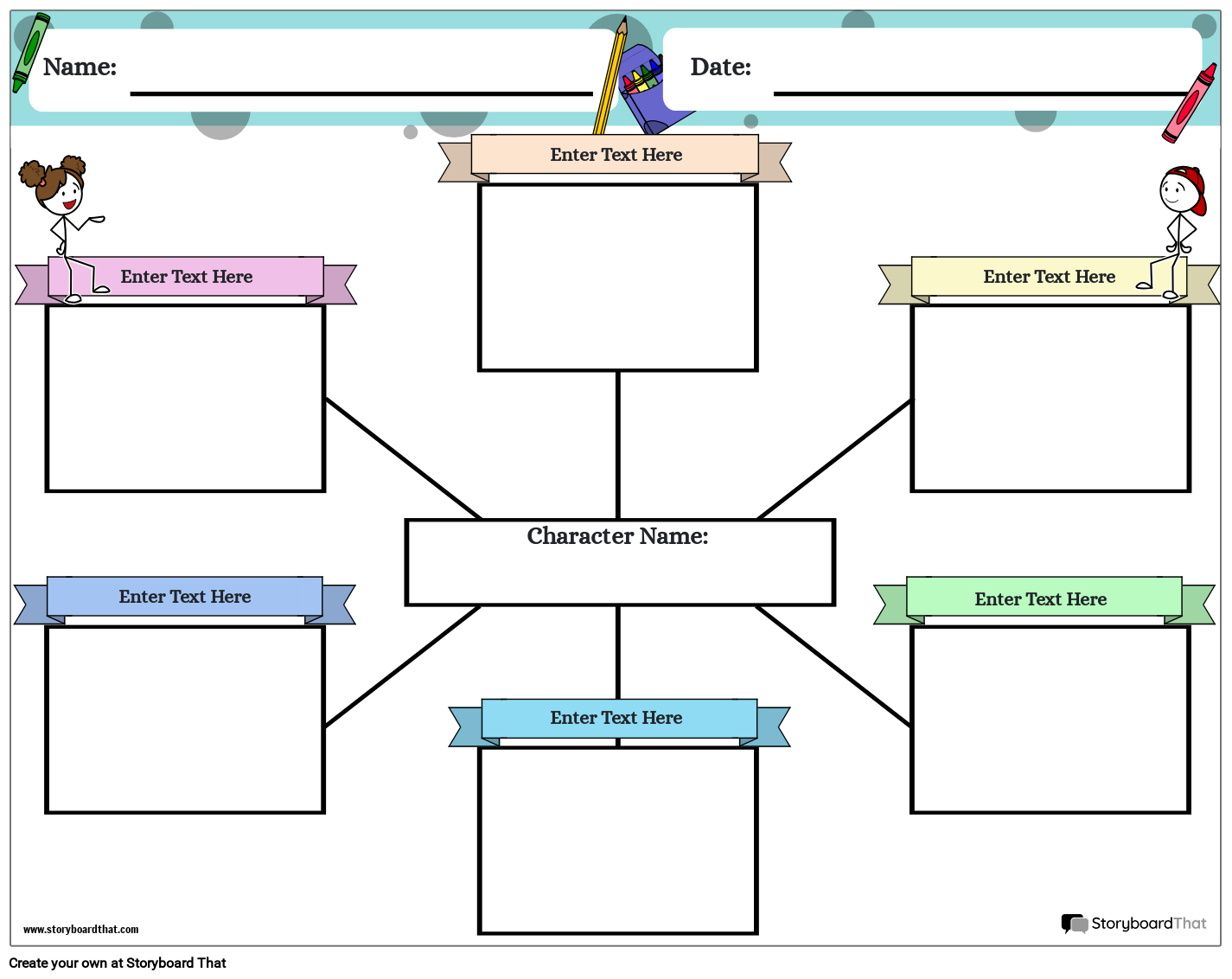 Character Map Worksheets By Storyboard That