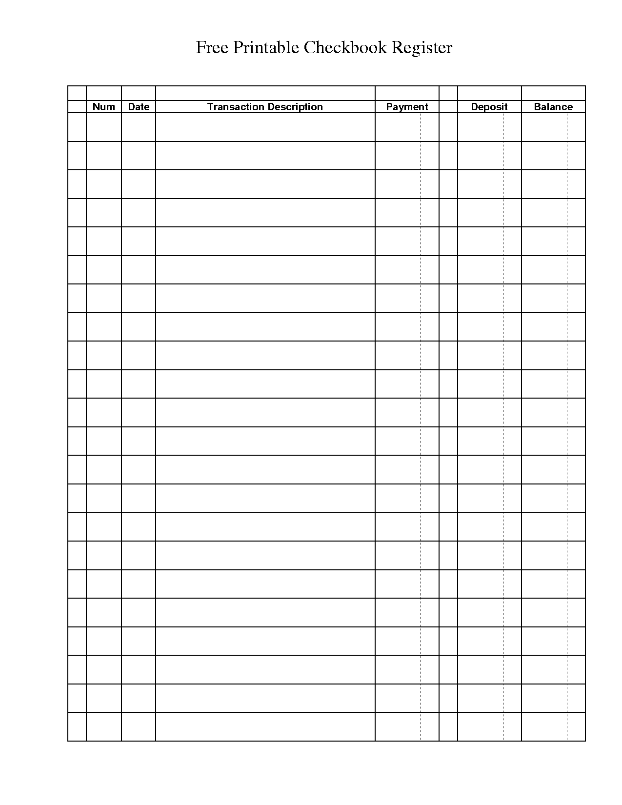Blank Free Printable Check Worksheet