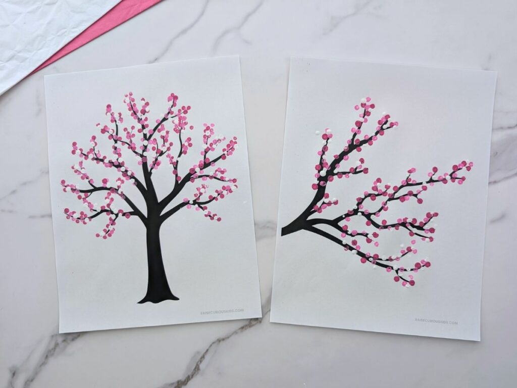 Cherry Blossom or Plum Blossom Painting Craft Raise Curious Kids