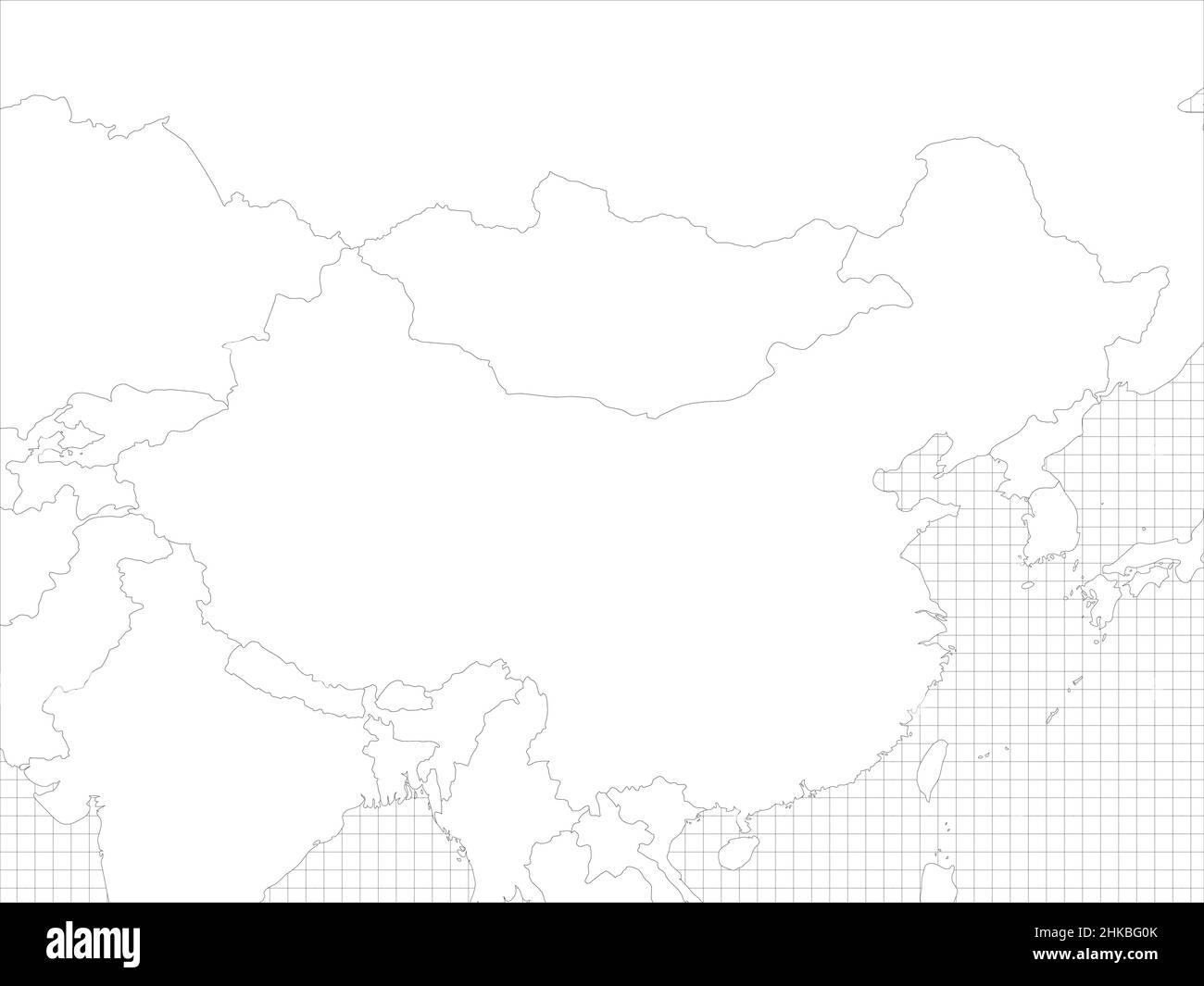 Blank Printable China Map