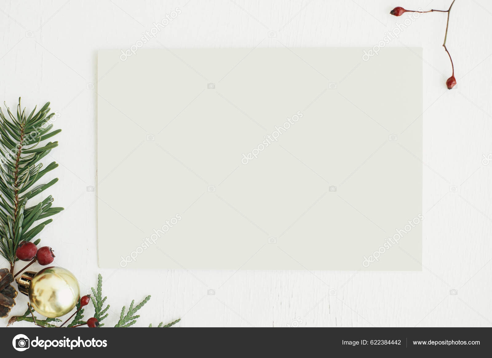 Blank Flat Holiday Printable Cards