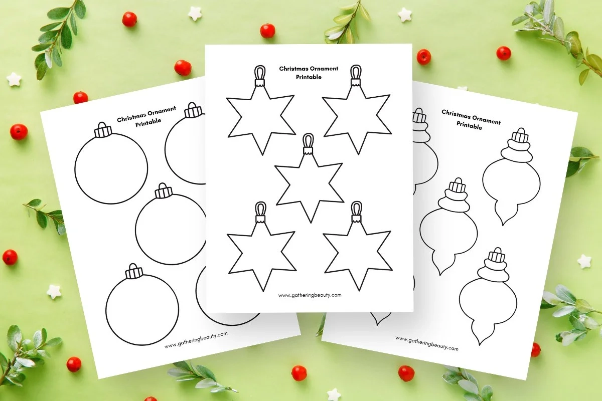 Blank Printable Ornaments Freee