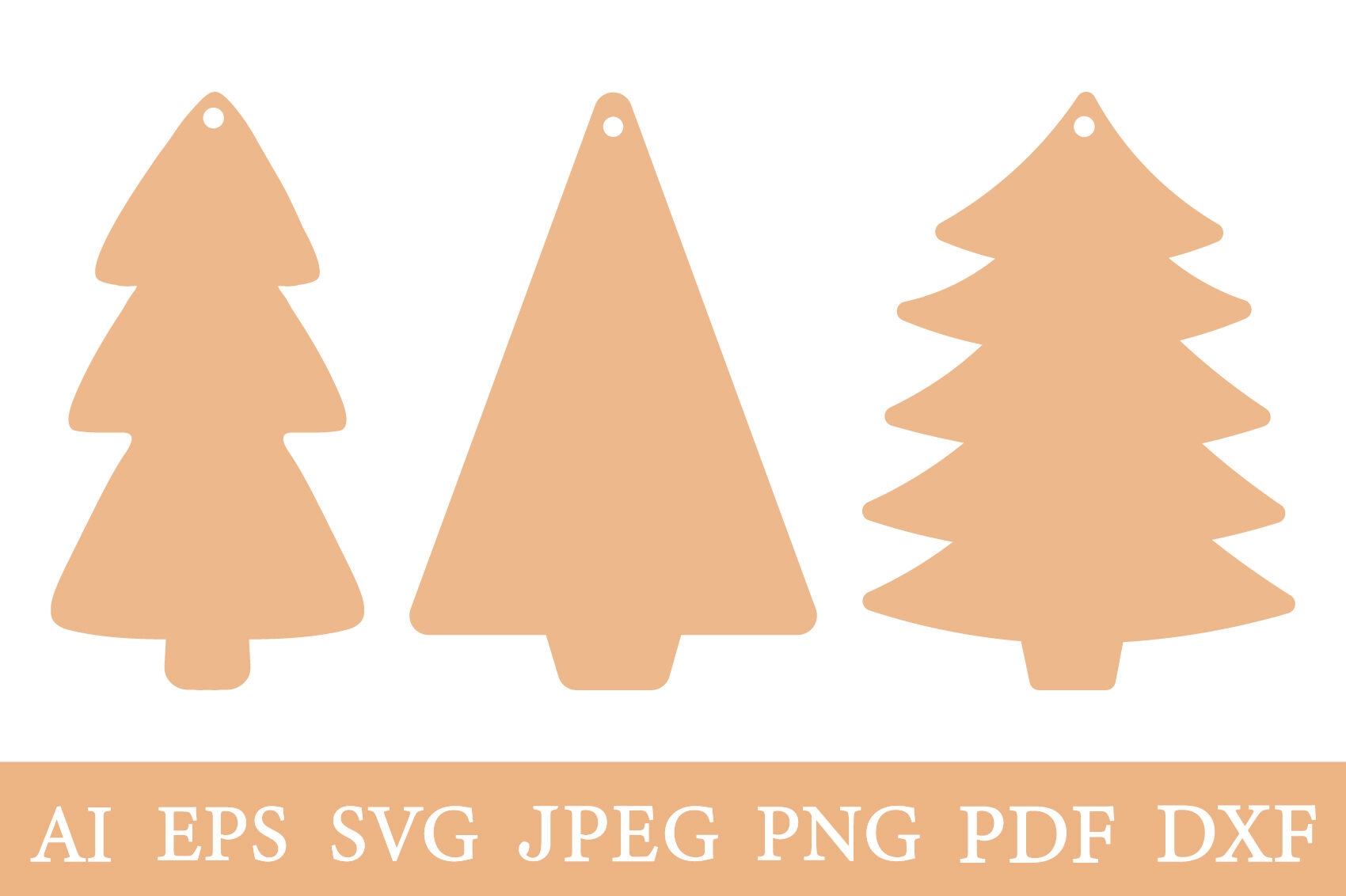 Christmas Tree Gift Tags Templates Gift Tags SVG By 