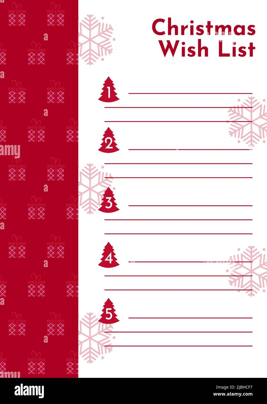 Christmas Wishlist Vector Illustration Holiday Card Isolated On 