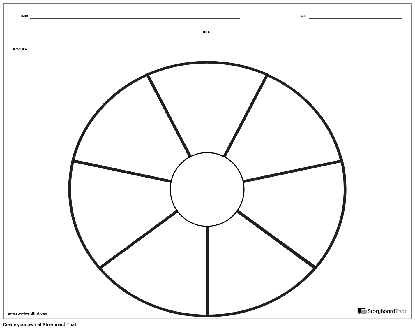 Circle Chart Maker amp Worksheets Storyboard That
