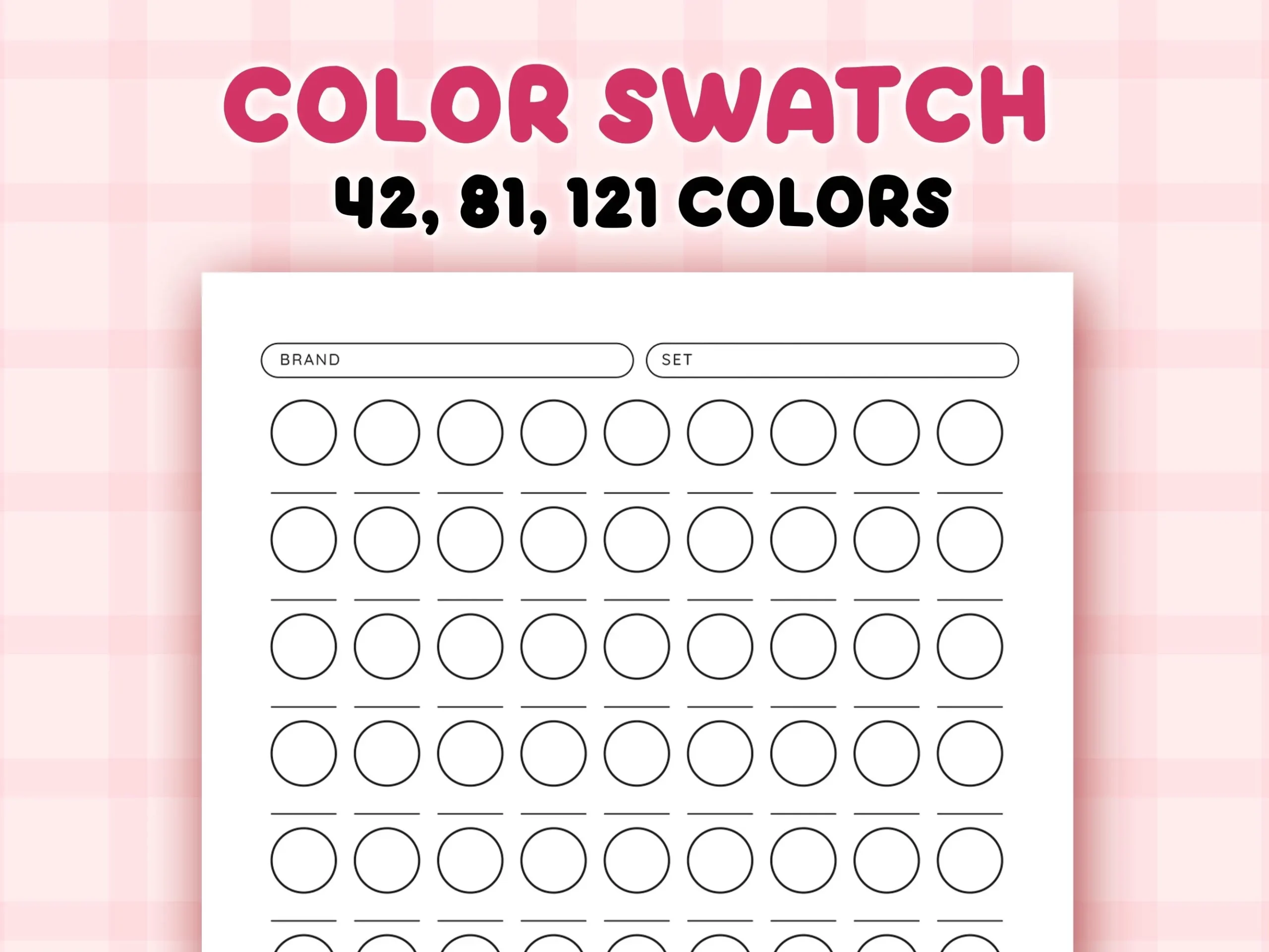 Circle Color Swatch Chart Printable Blank Color Swatches Sheets 