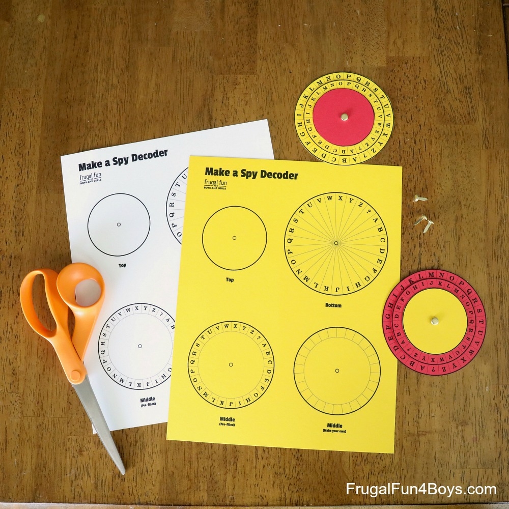 Code Activity For Kids Printable Spy Decoder Wheel Frugal Fun 