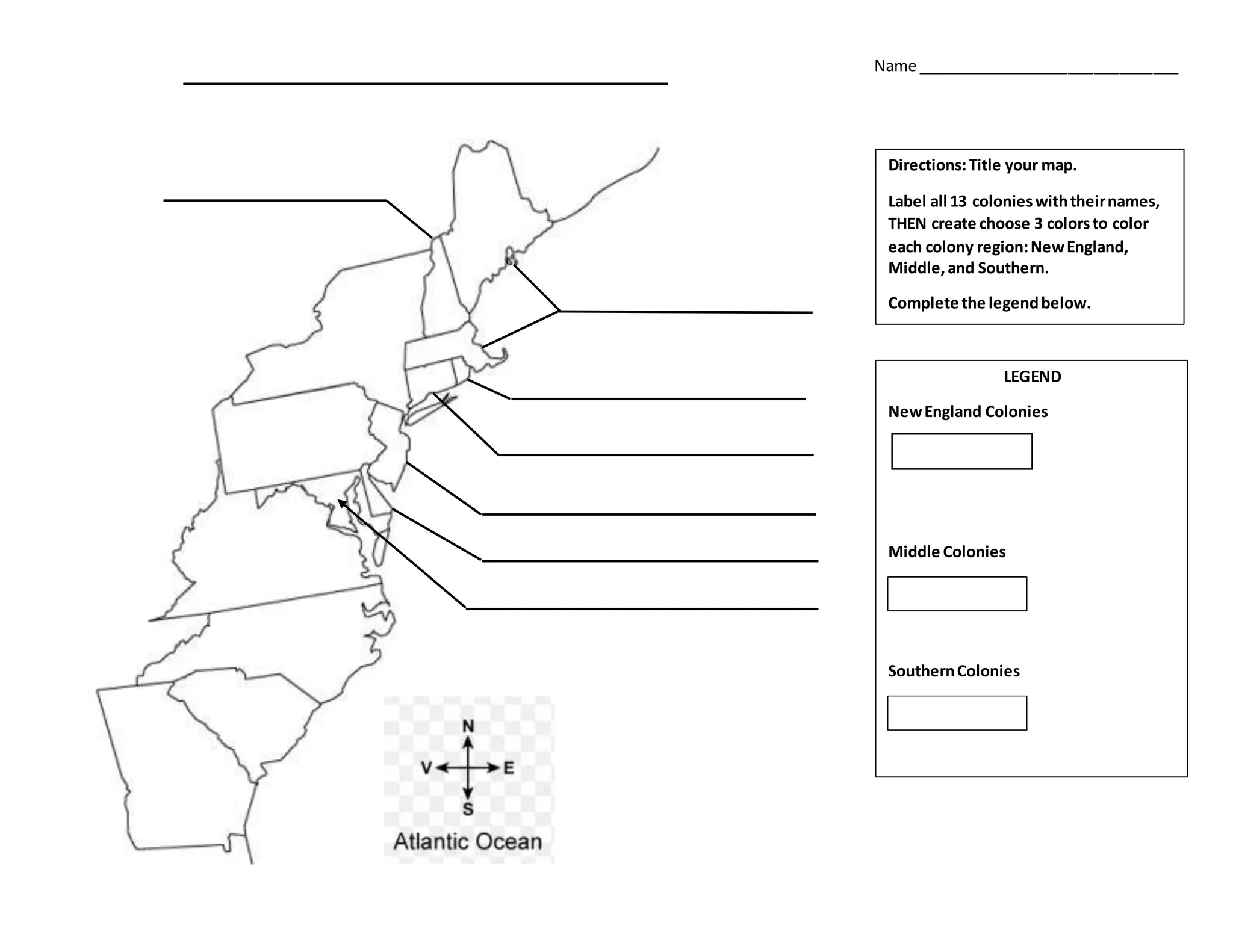 Colonial Regions Map And Terrain Exploration DOCX