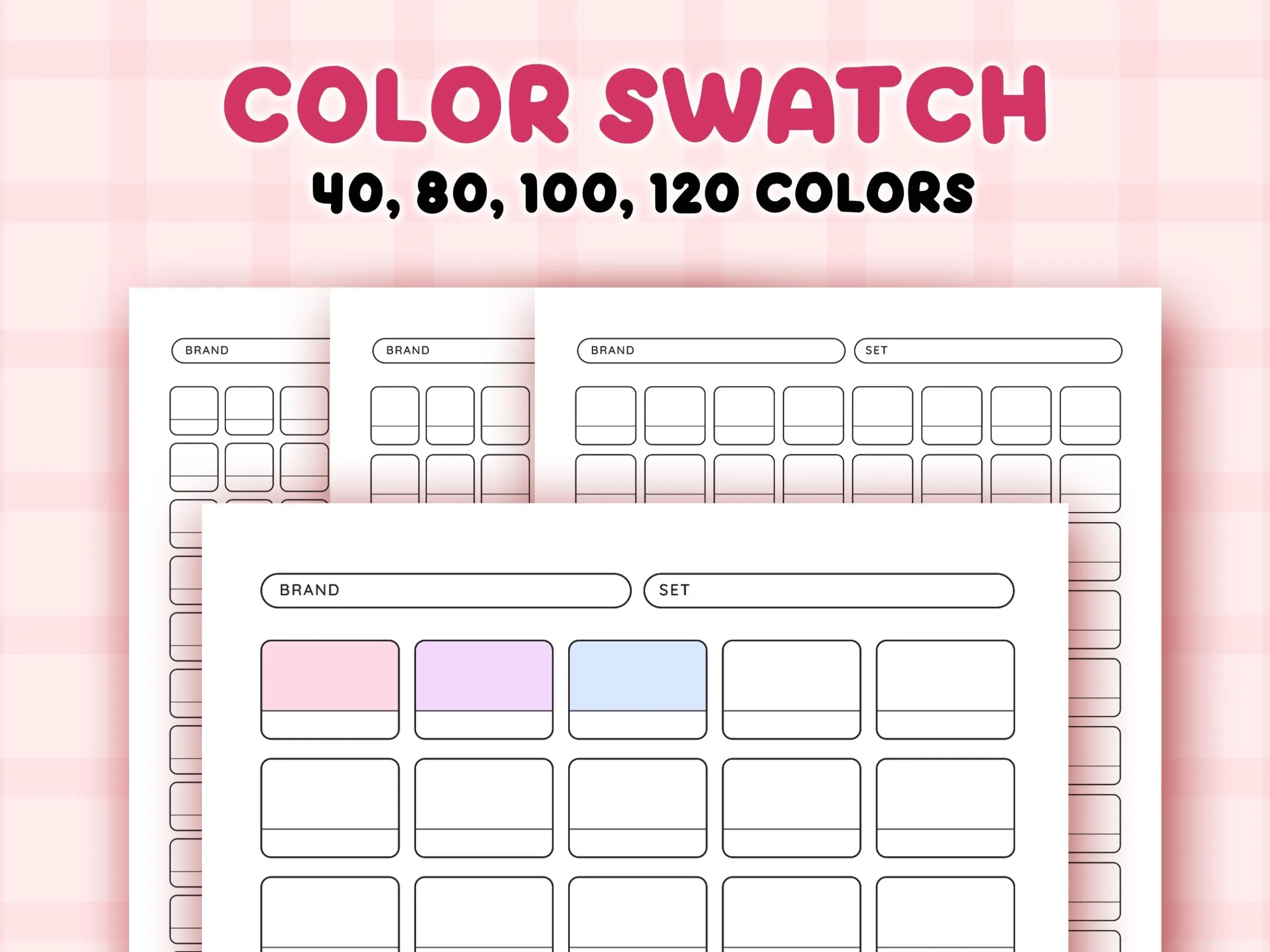 Blank Color Swatch Printable 2x2