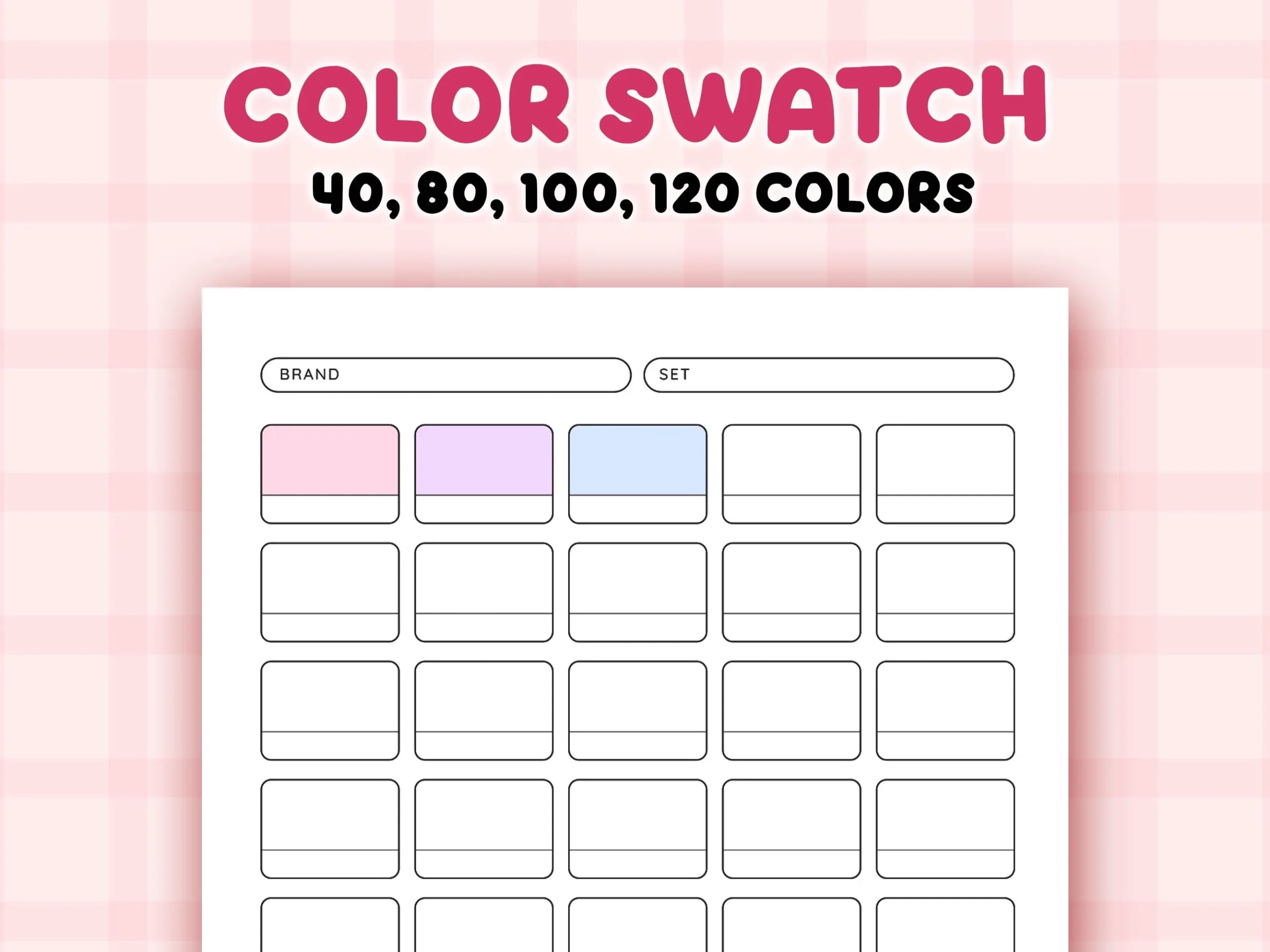 Printable Blank Color Chart Template