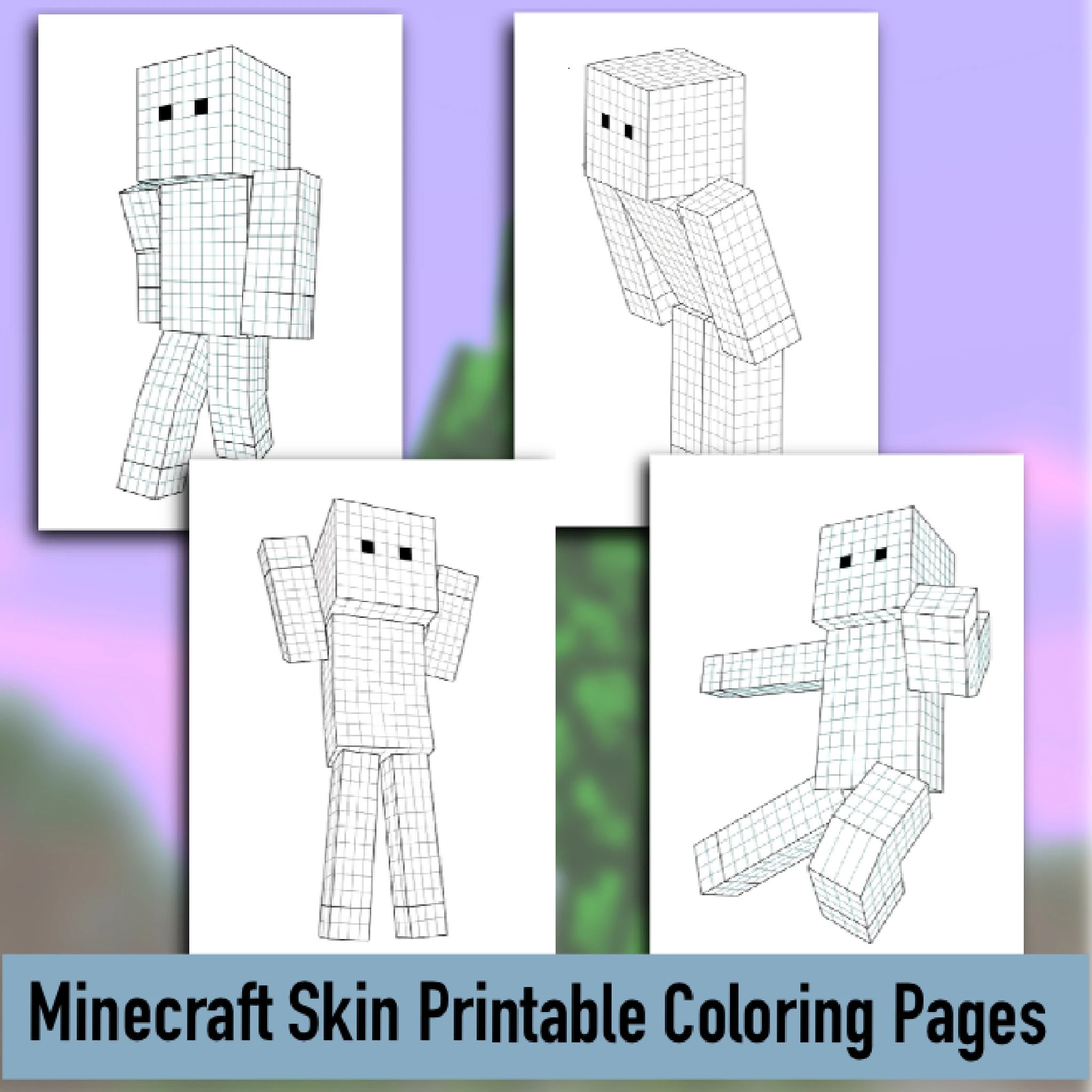Blank Minecraft Person Printable