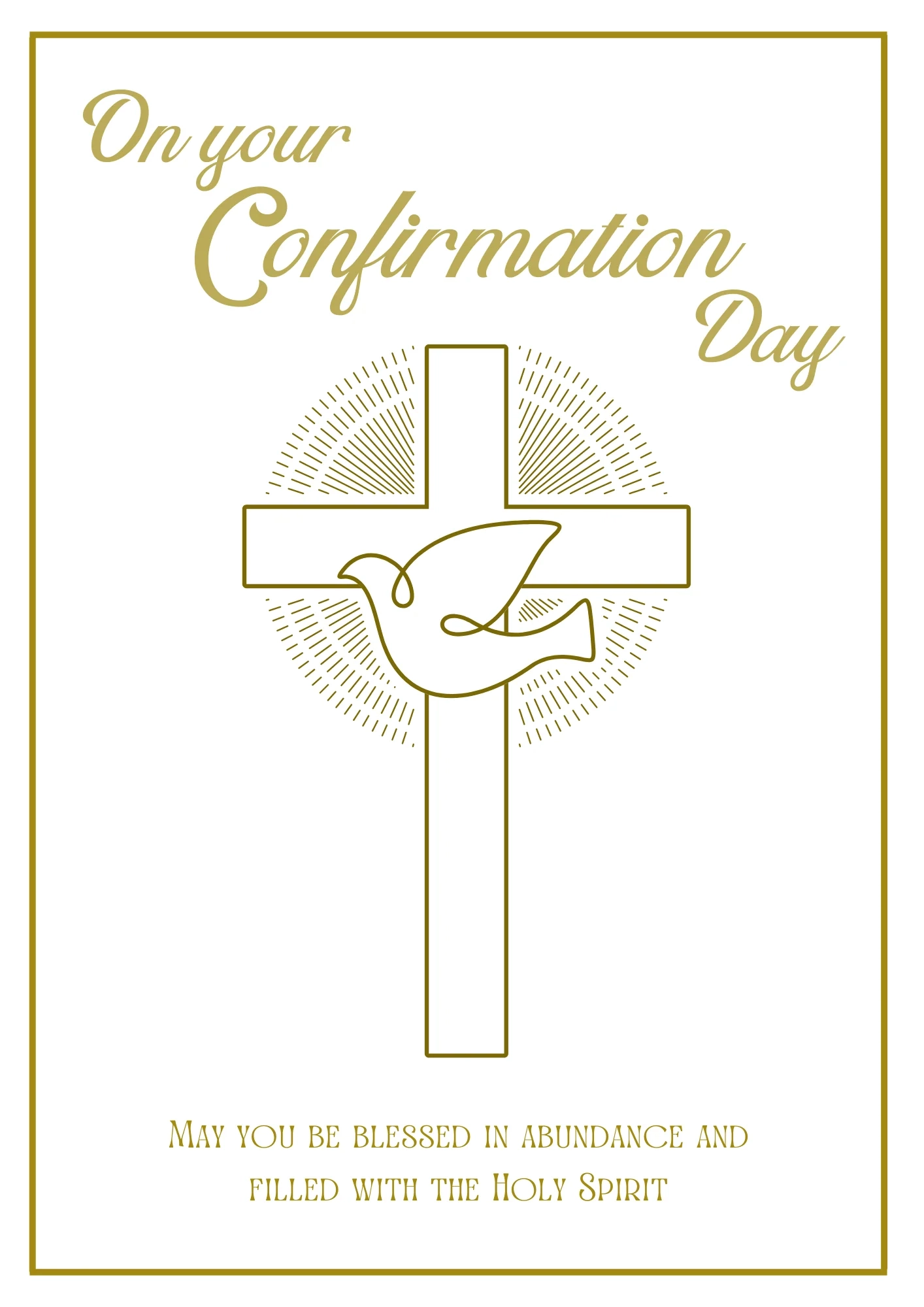 Confirmation Card Golden Spirit The Celtic Saint