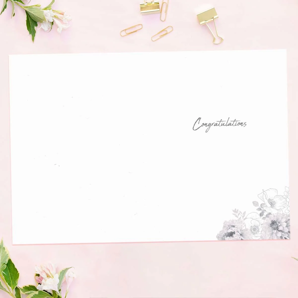 Congratulations Card Champagne amp Flowers The Celebration Store