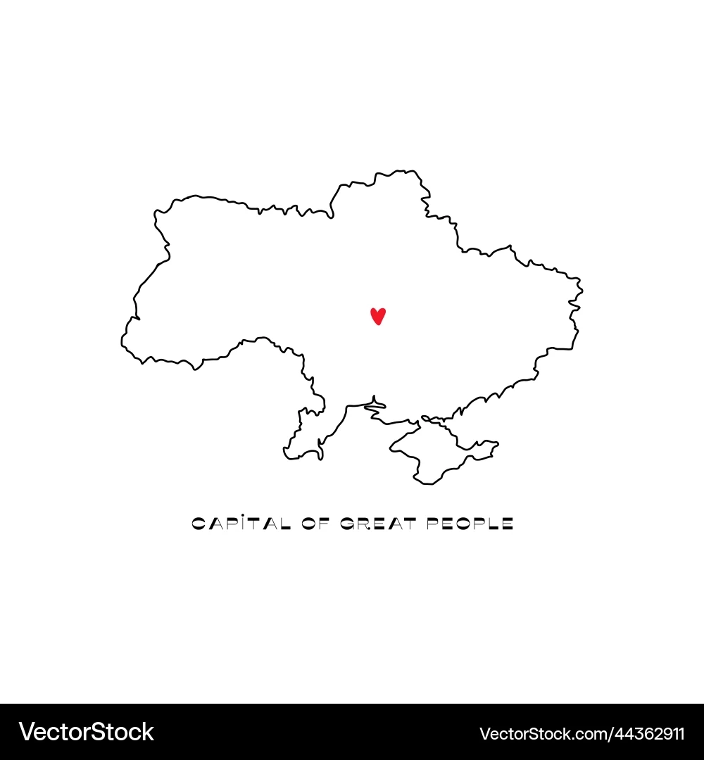contour map of ukraine ukrainian country vector image