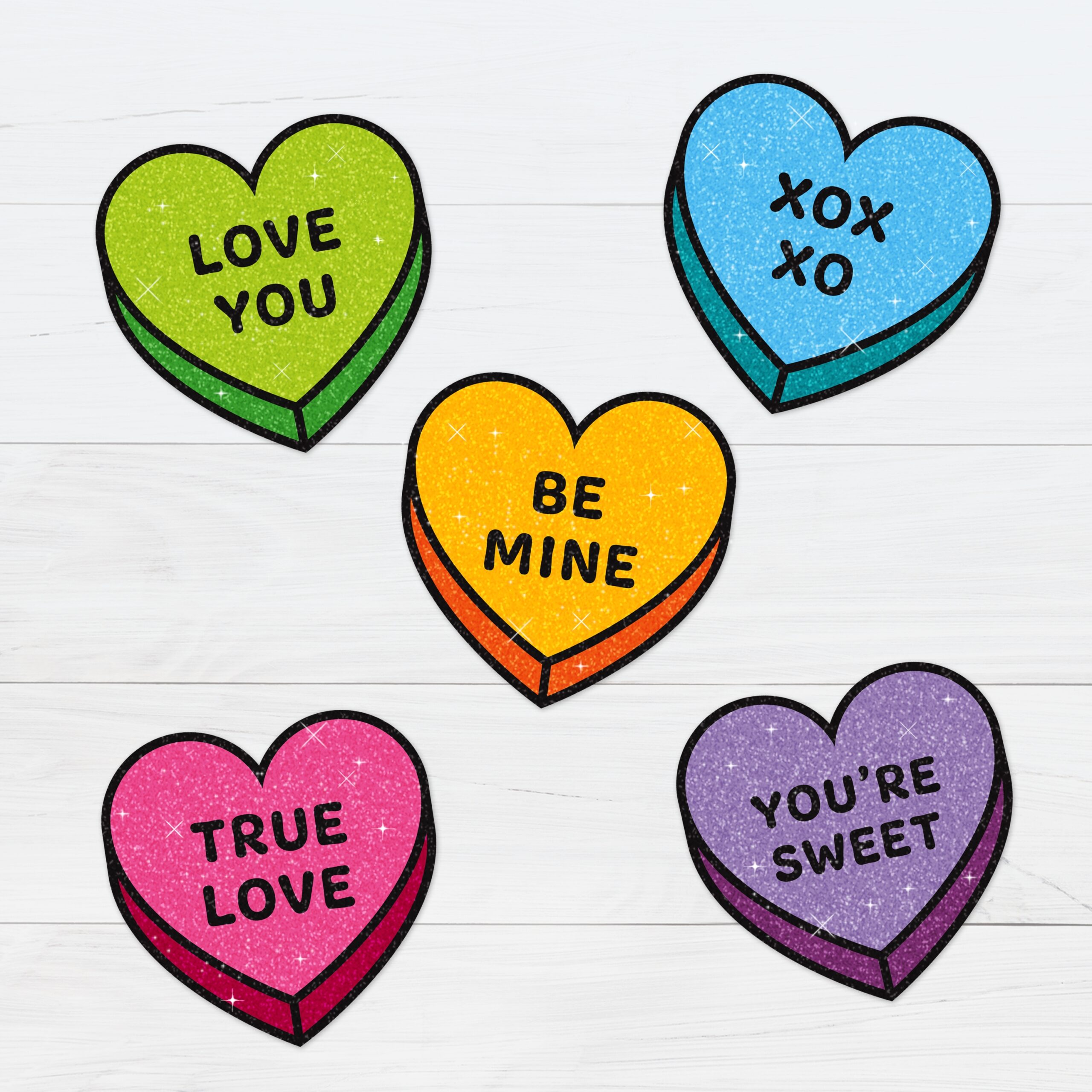 Printable Blank Conversation Hearts