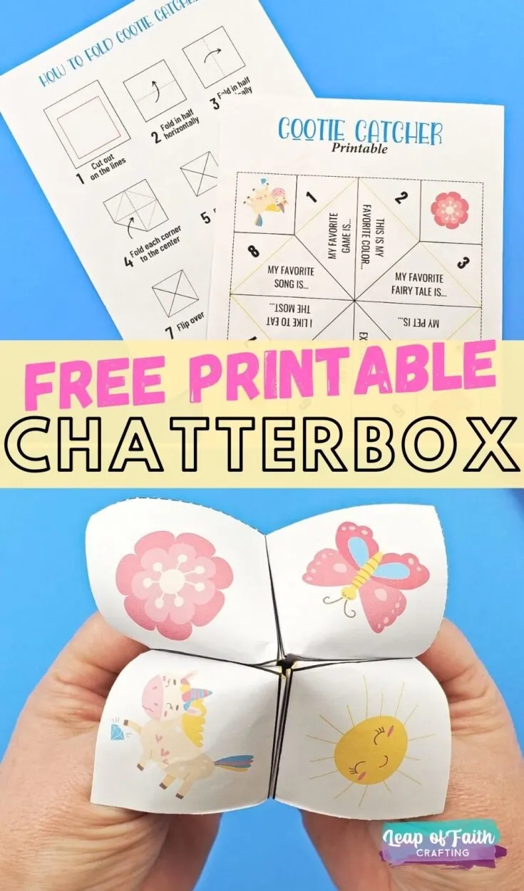 Cootie Catcher Template With FREE Printable For Fortune Teller 