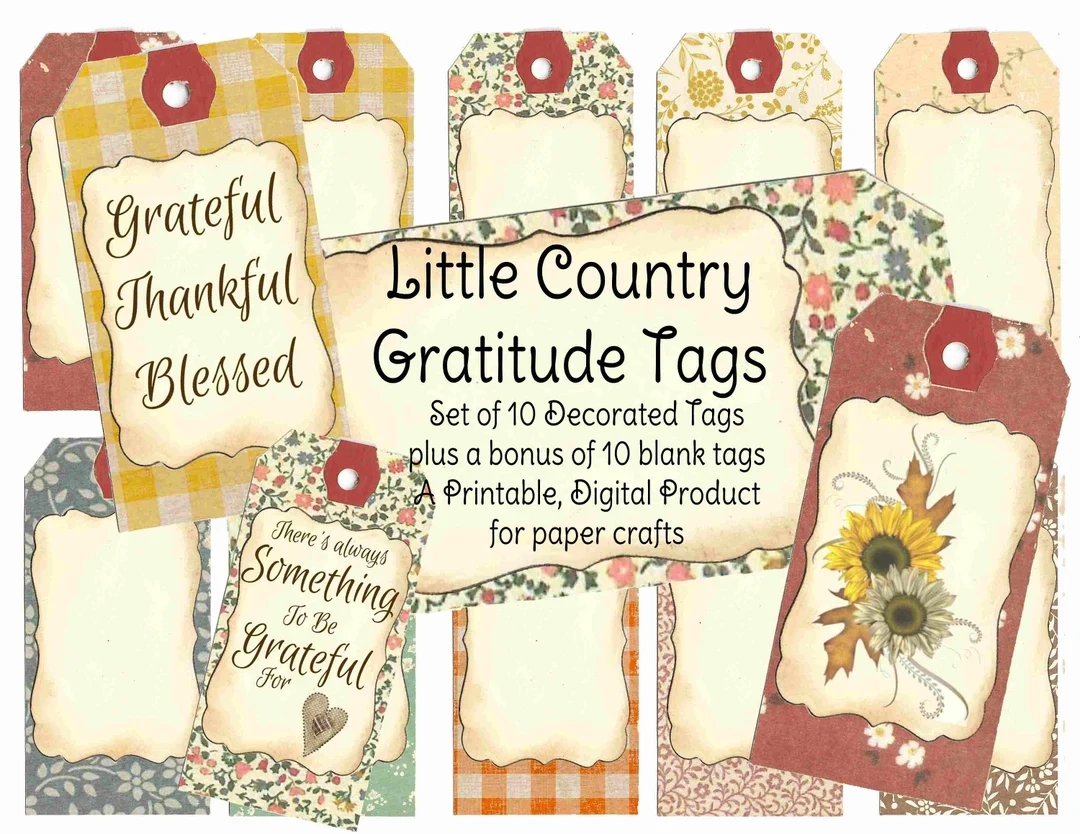 Blank Country Printable Tags