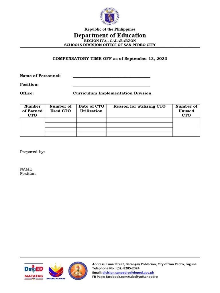 Blank Printable Cto Do Checklist