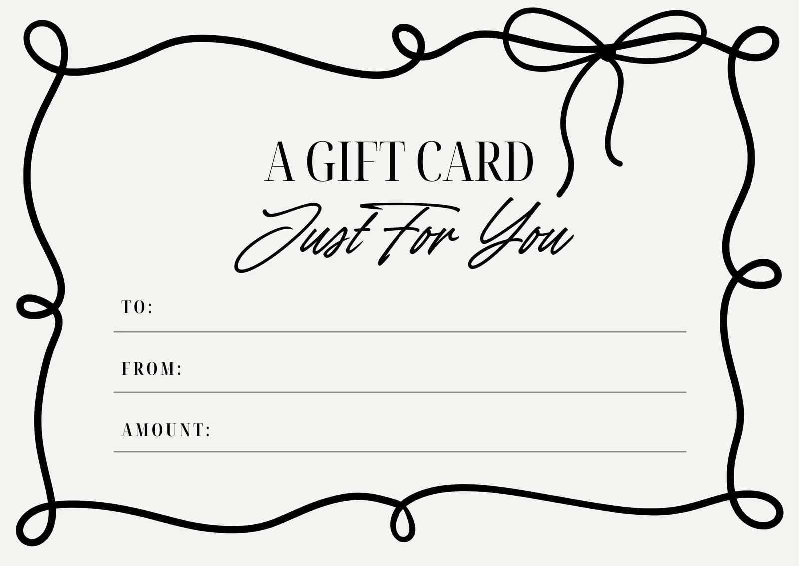 Blank Printable Free Gift Certificates