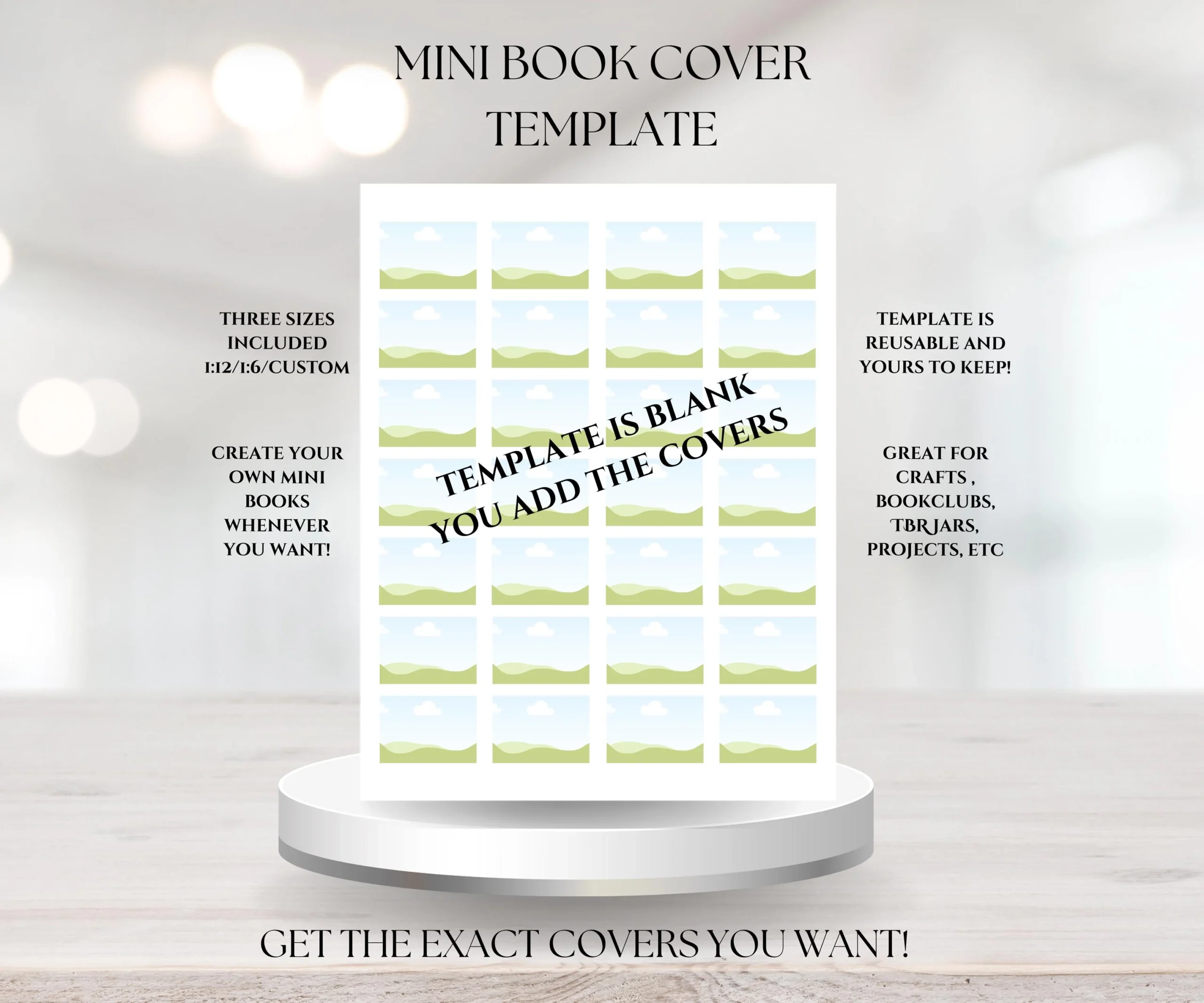 Small Blank Printable Book Covers