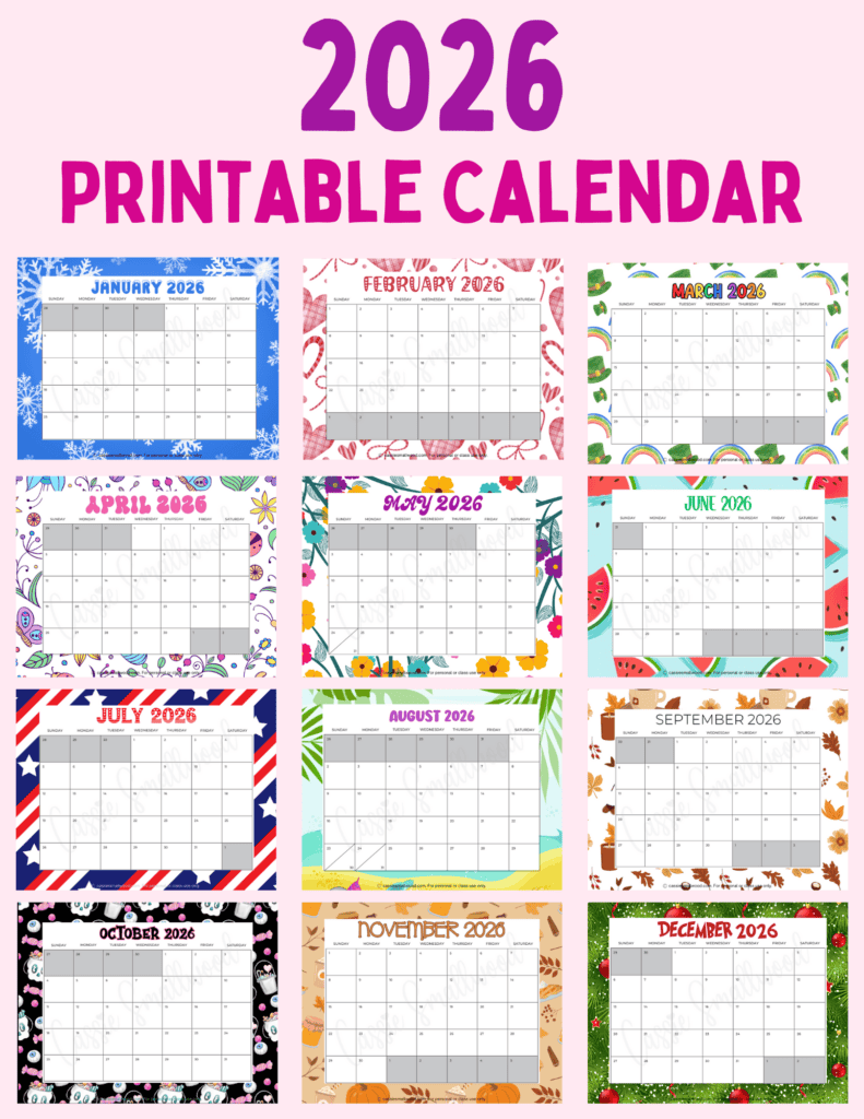 Blank Calendar 2026 Month Printable
