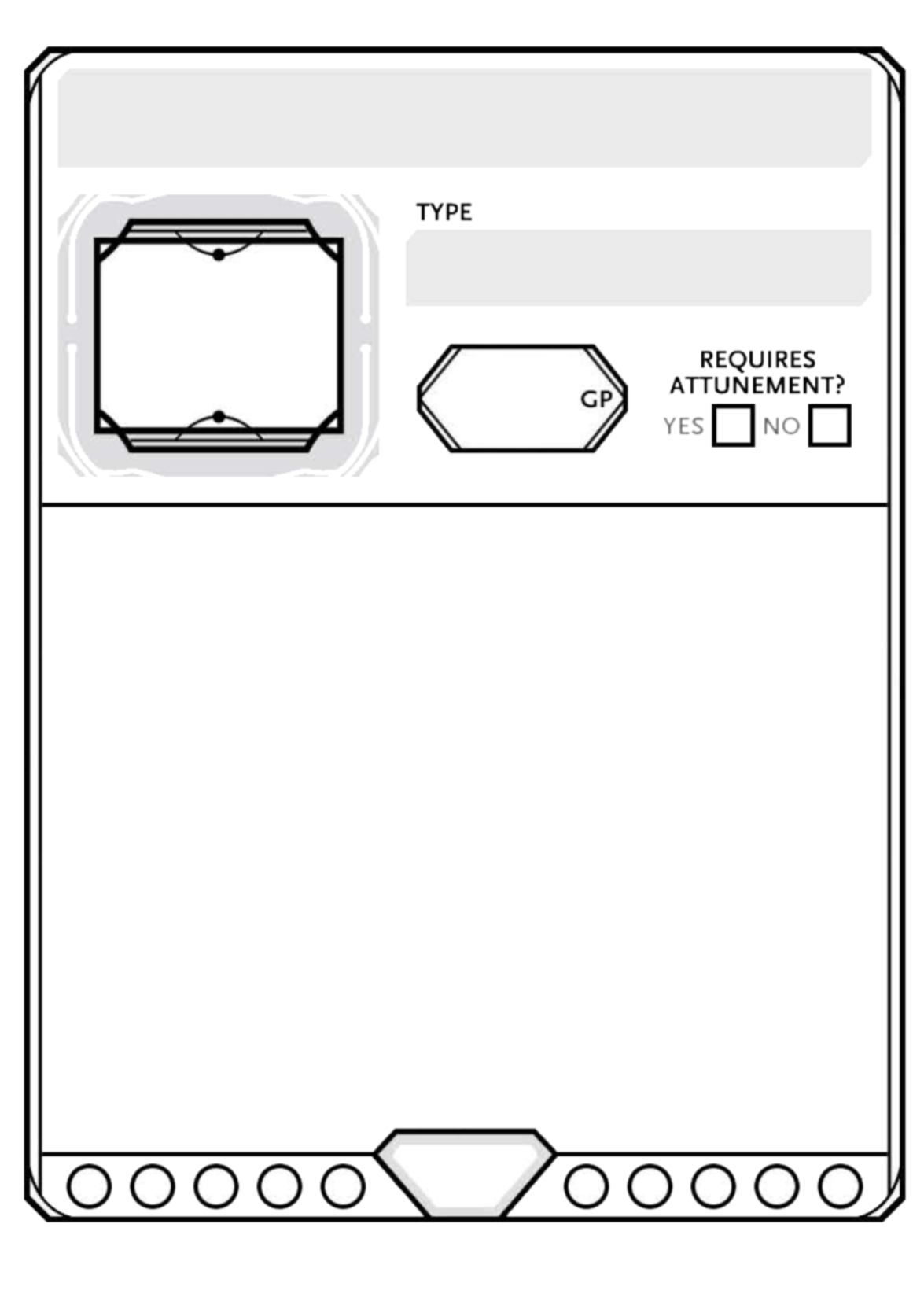D amp D Magic Item Card Generator