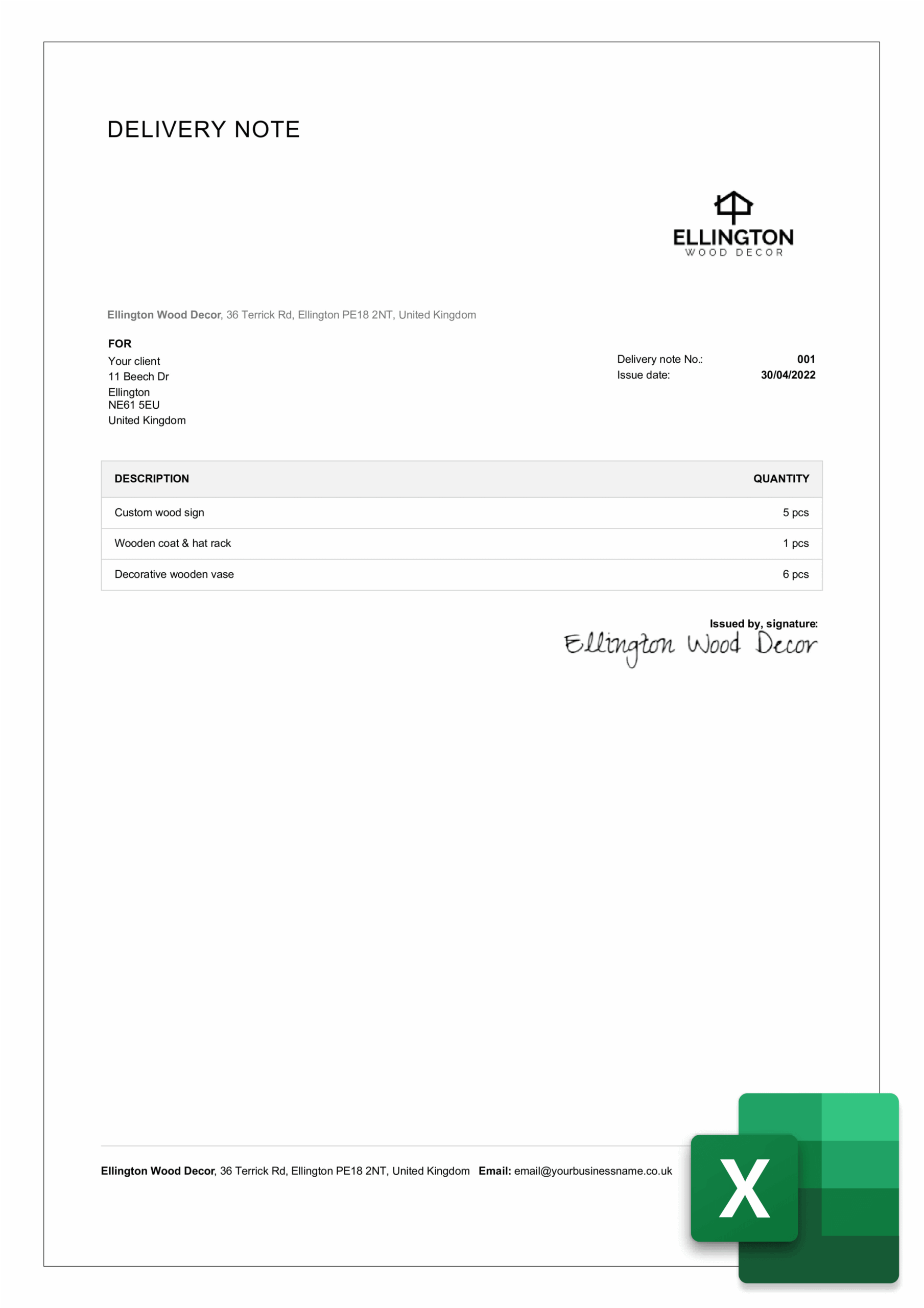 Printable Blank Fuel Sheet Delivery