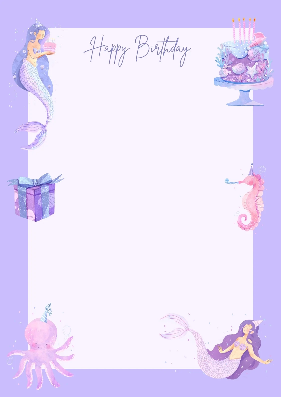 Design And Print A Birthday Page Border In One Place Customize A 