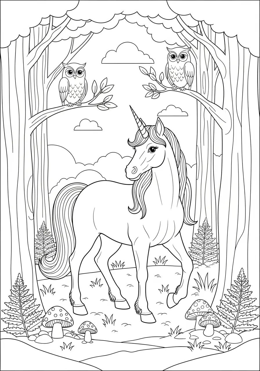 Detailed Unicorn Coloring Pages Free PDF Printables Ink Unicorn