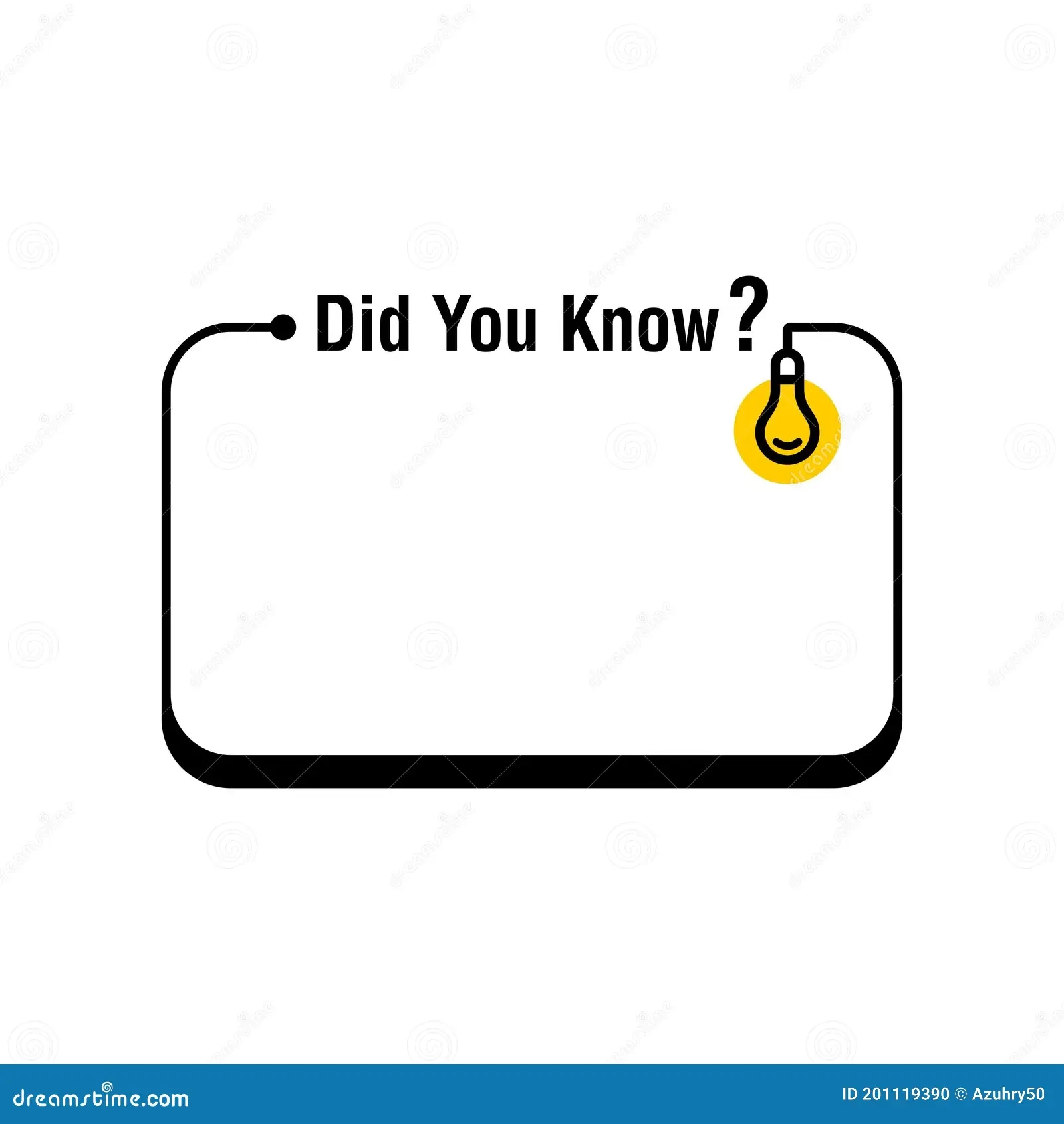 Did You Know Vector Template Post Icon For Social Media Background 