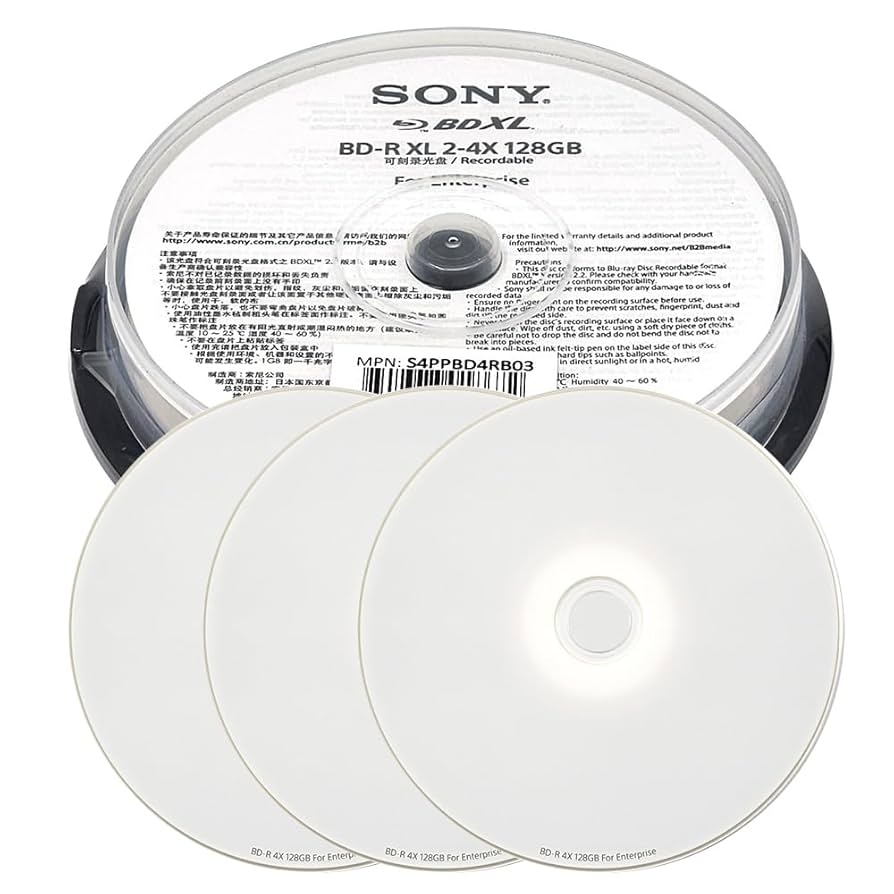 Digital 4X 128GB BDXL Quad Layer BD R XL White Inkjet Printable Blu ray Recordable 50 Year Archival Discs 3 Discs Amazon au Computers