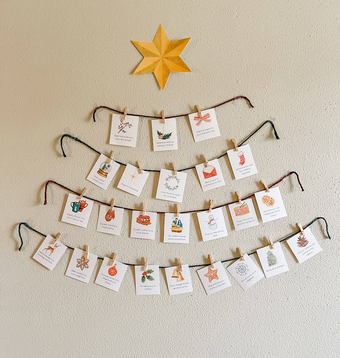 Free Printable Blank Advent Kindness