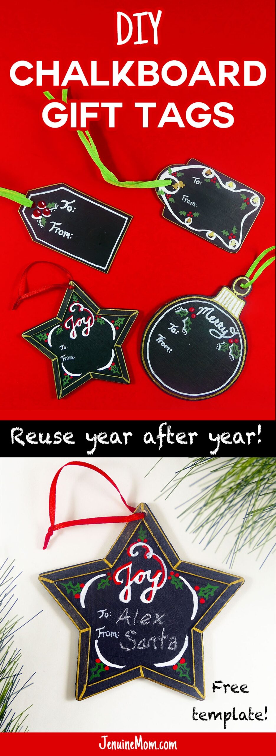 DIY Chalkboard Gift Tags Reuse Every Christmas Jennifer Maker