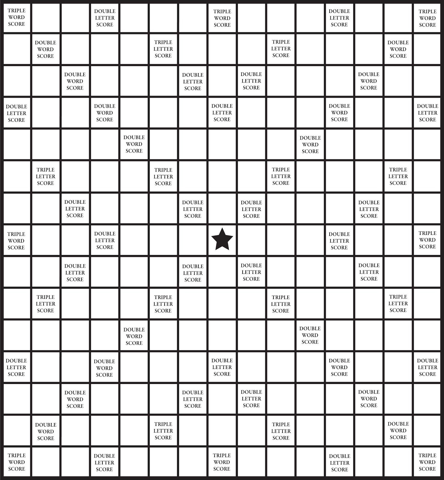 DIY Printable Scrabble Board