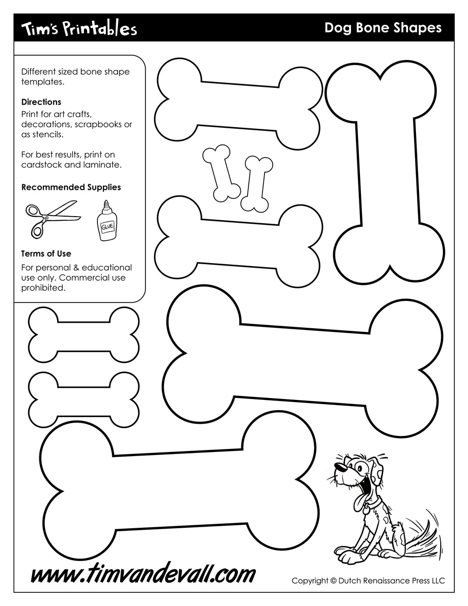 Printable Blank Dog Bones