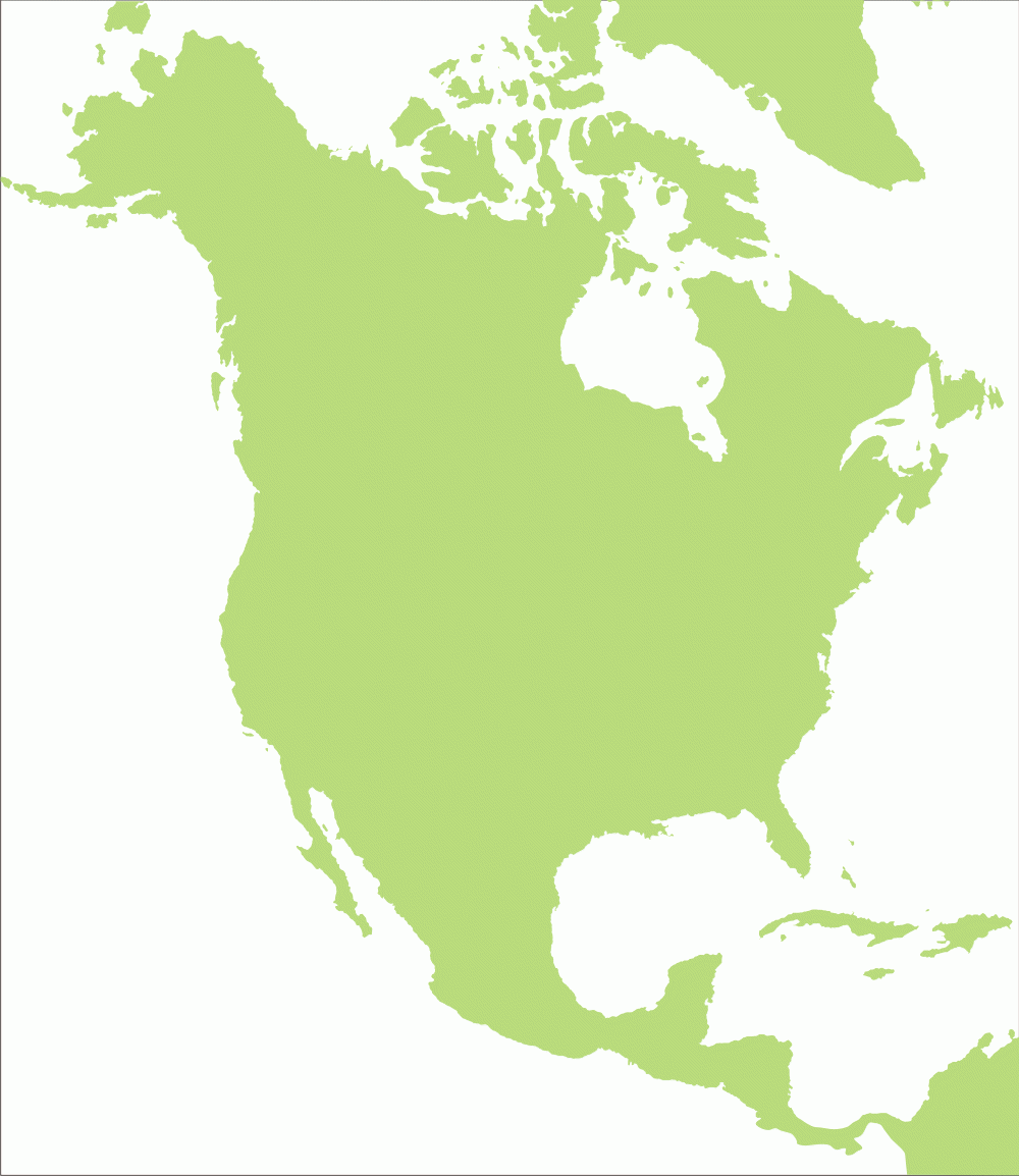 Printable North America Blank Map