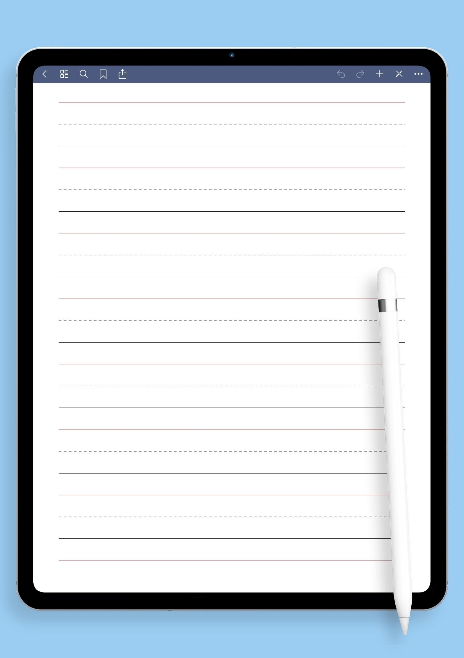Download Printable 1 Inch Rule Handwriting Paper PDF