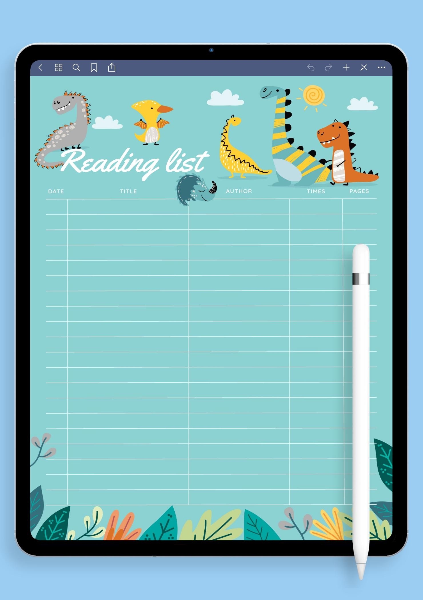 Editable Printable Blank List Kids