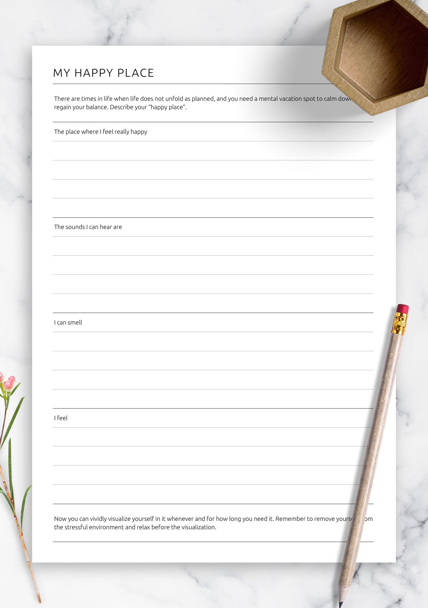 Download Printable My Happy Place PDF