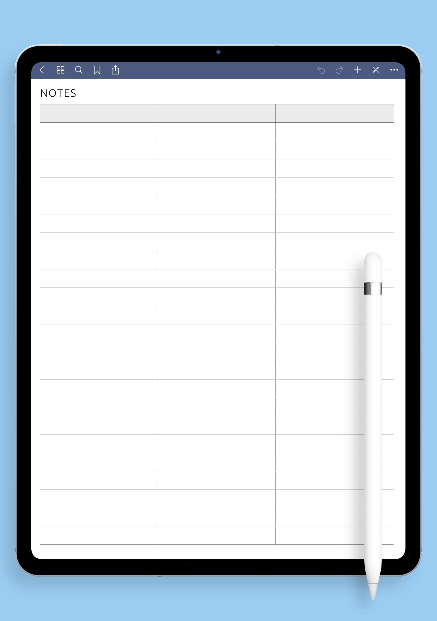 Printable Blank 3 Section Sheet