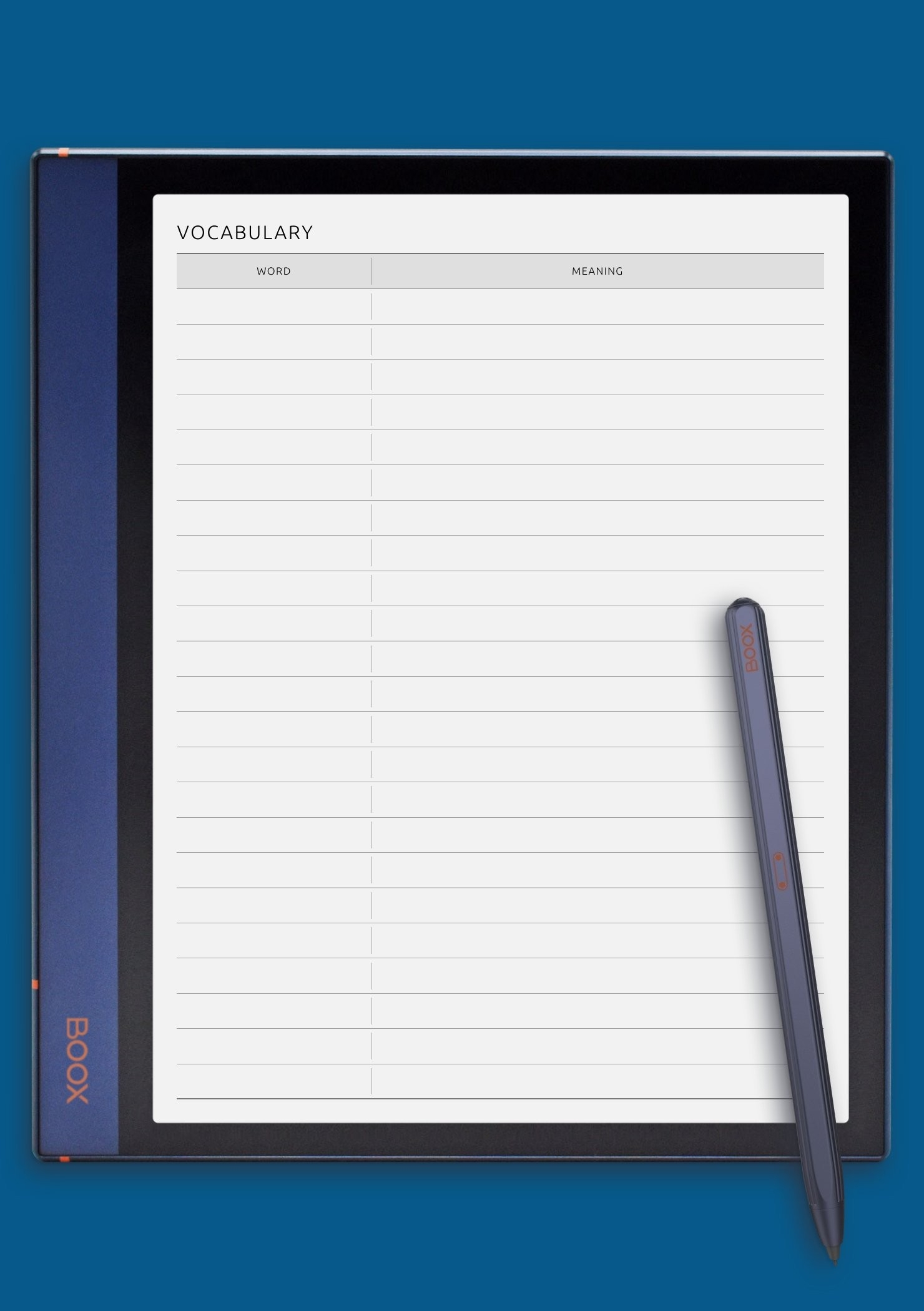 Download Printable Vocabulary amp Definitions Template PDF